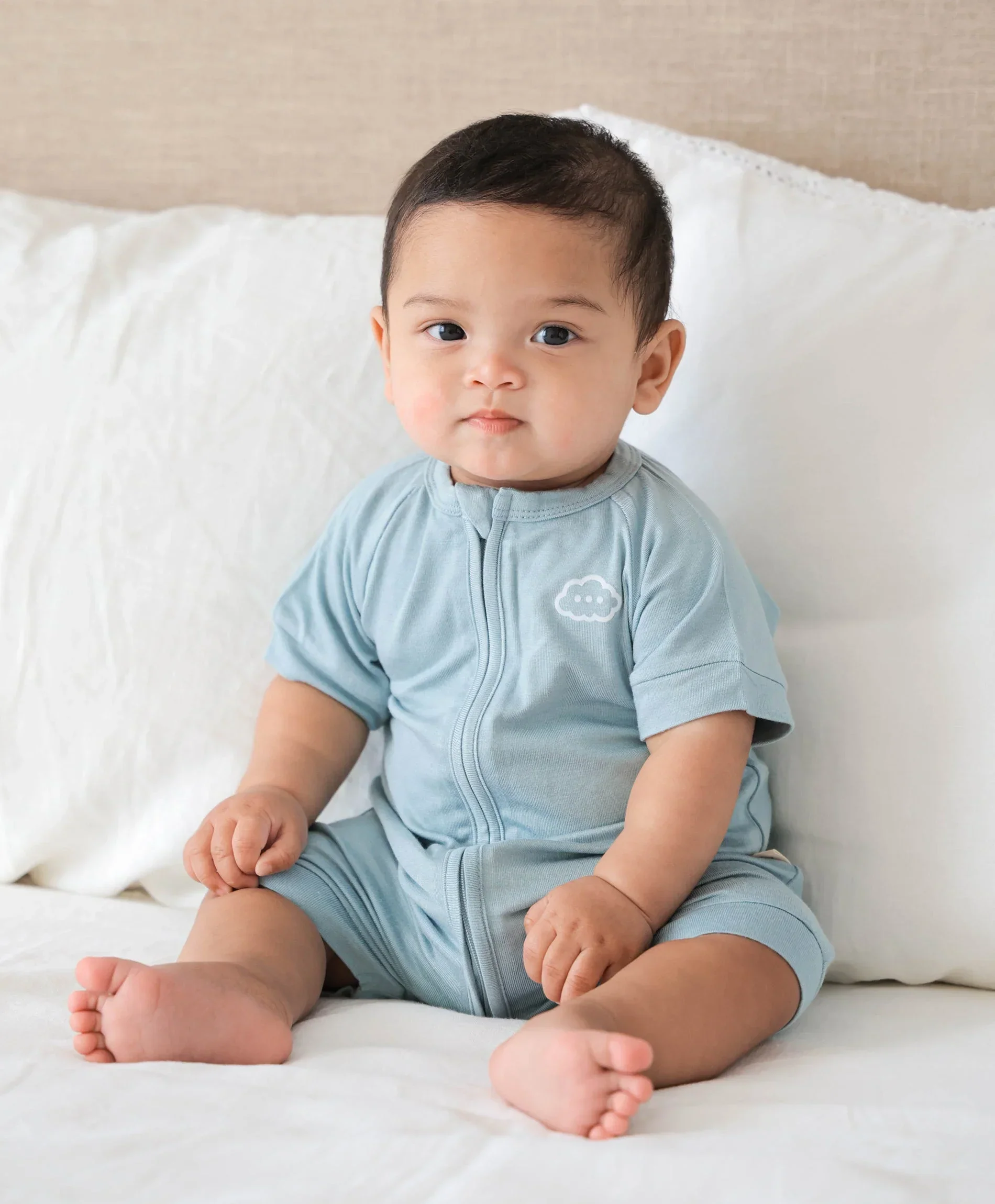 Bamboo Zip Romper - Dusk Blue - Image 3