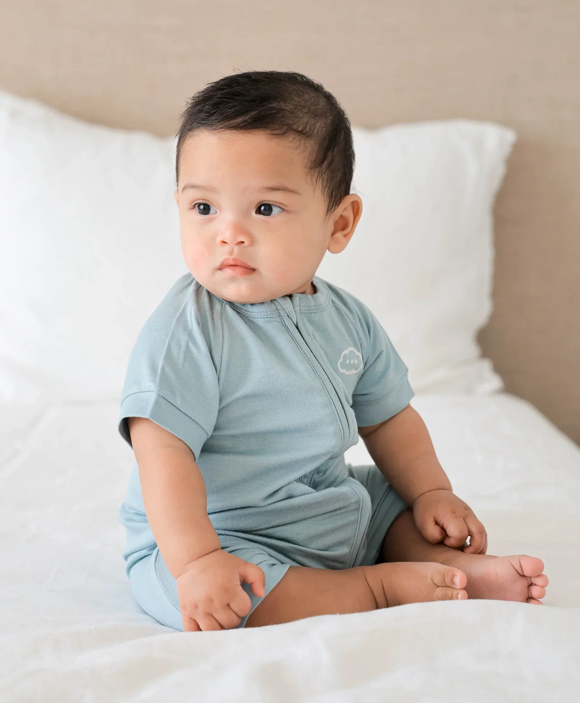 Bamboo Zip Romper - Dusk Blue - Image 4