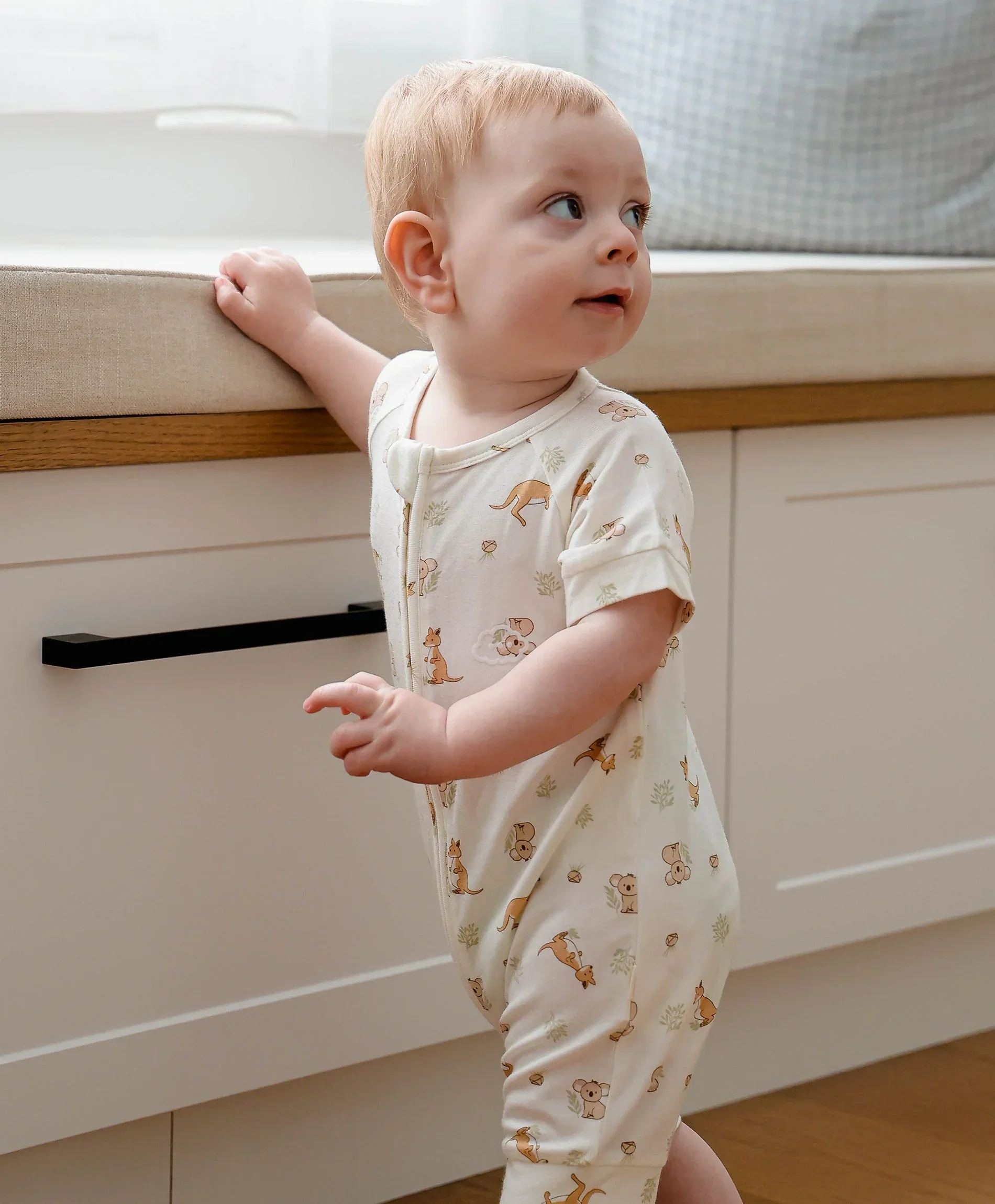 Bamboo Zip Romper - Kangaroo & Koala - Image 3