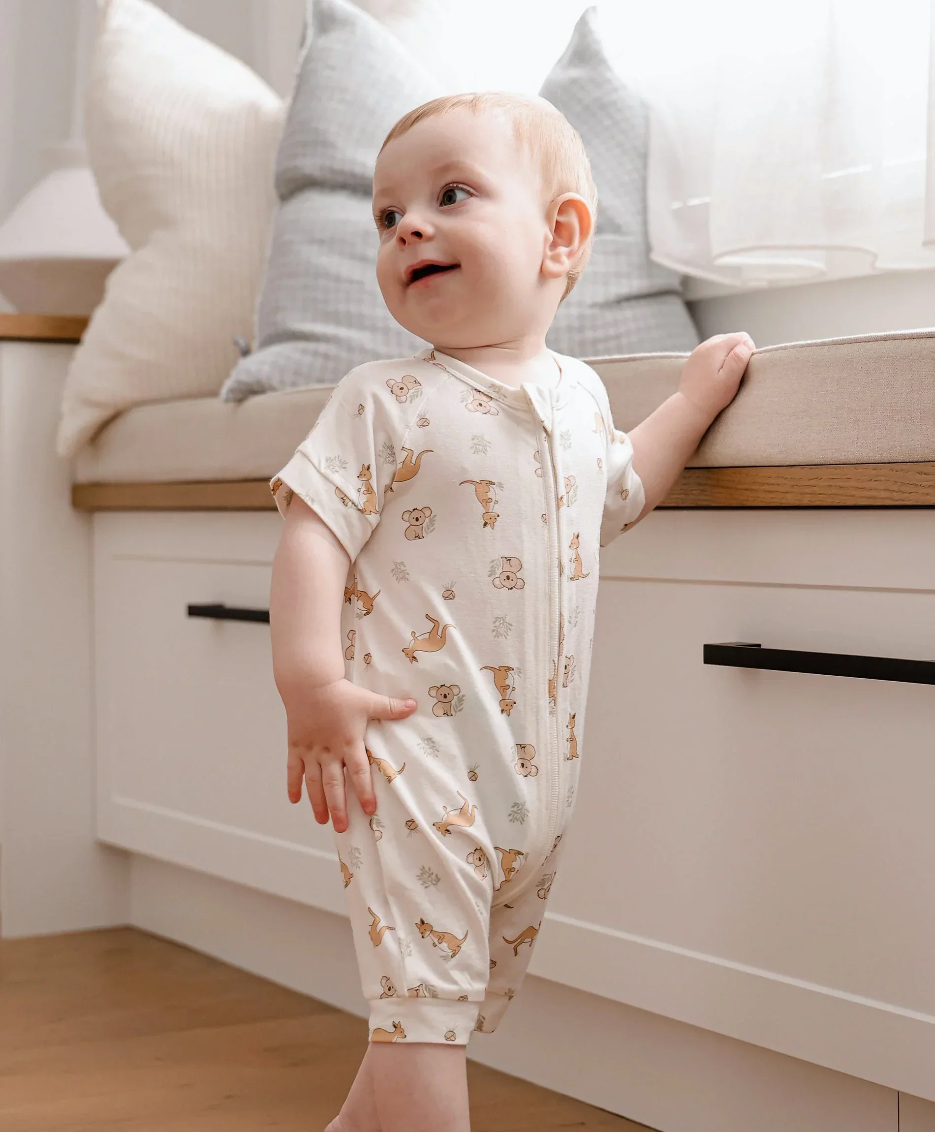 Bamboo Zip Romper - Kangaroo & Koala - Image 4