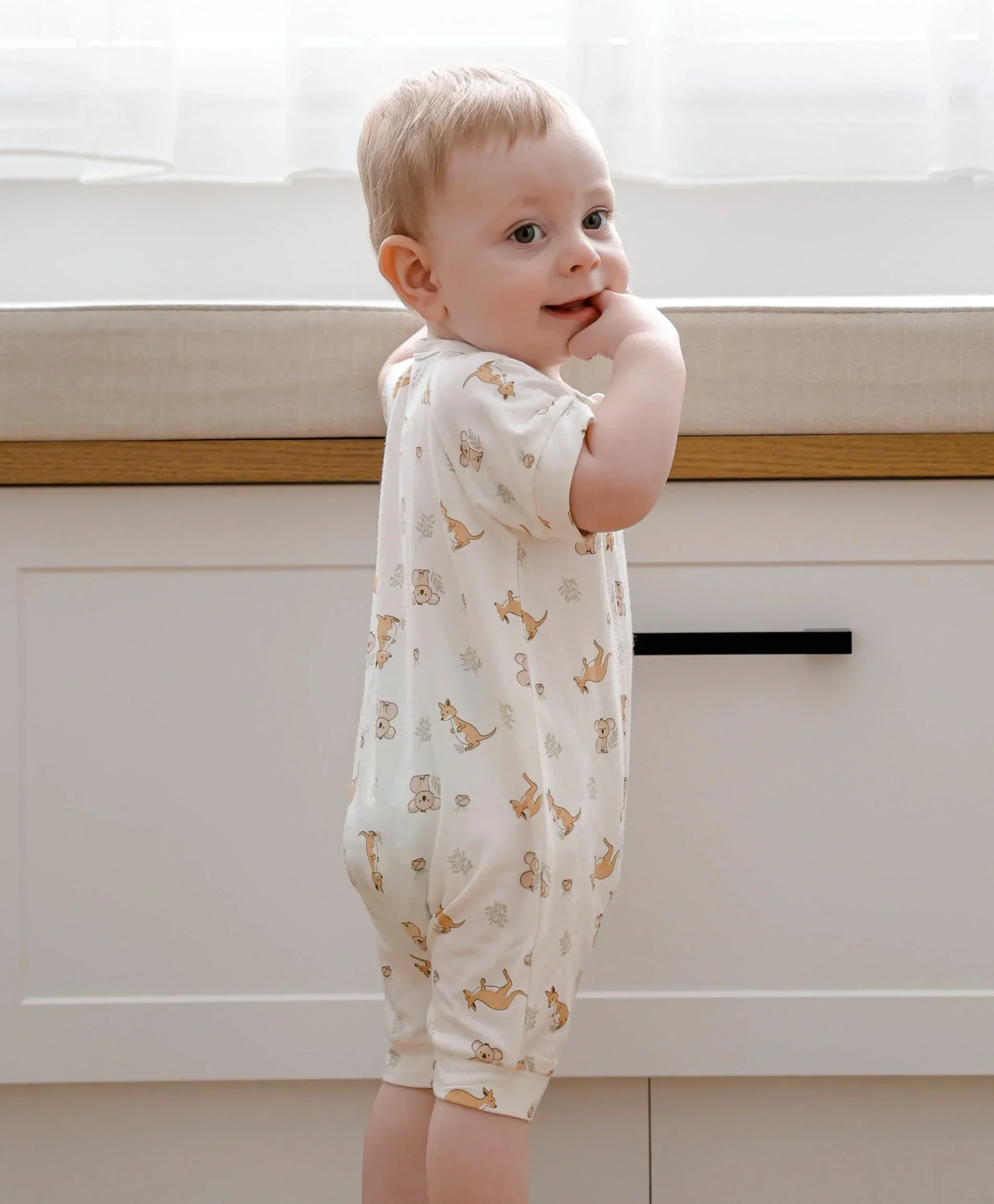 Bamboo Zip Romper - Kangaroo & Koala - Image 5