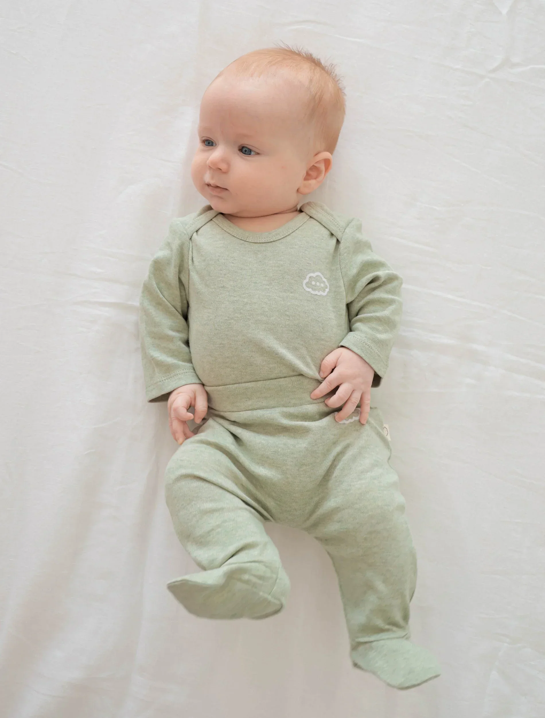 Organic Cotton 6PC Essentials Set - Heather Sage Green - Image 4