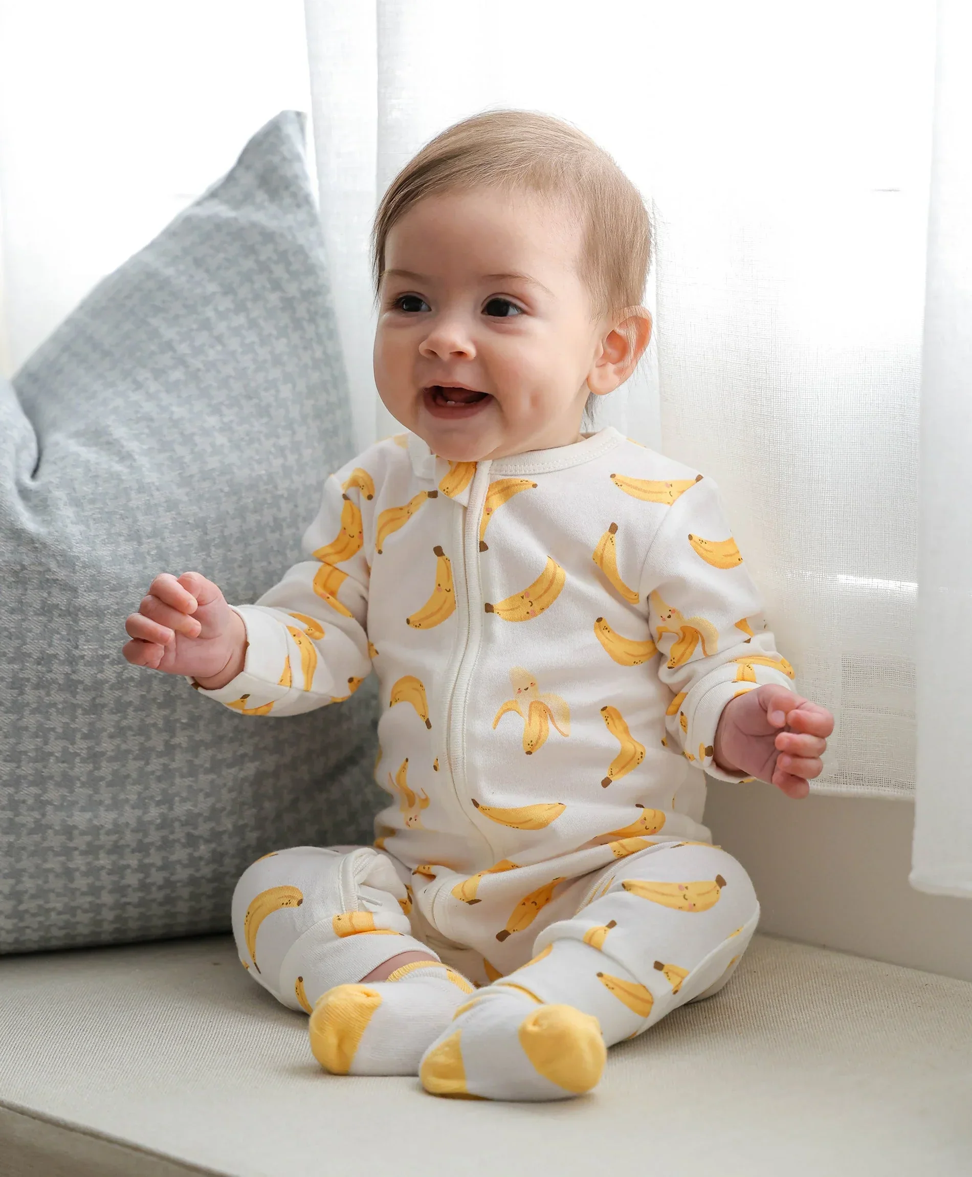 Organic Cotton Growsuit - Bananas - Image 4