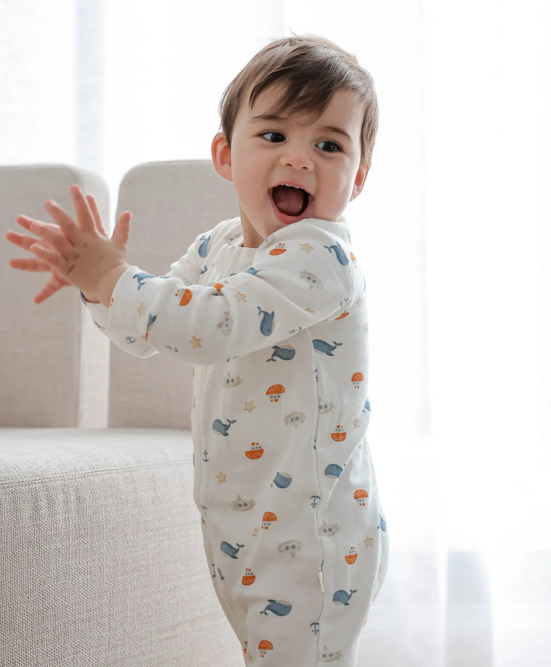 Organic Cotton Growsuit - Sea - Image 3