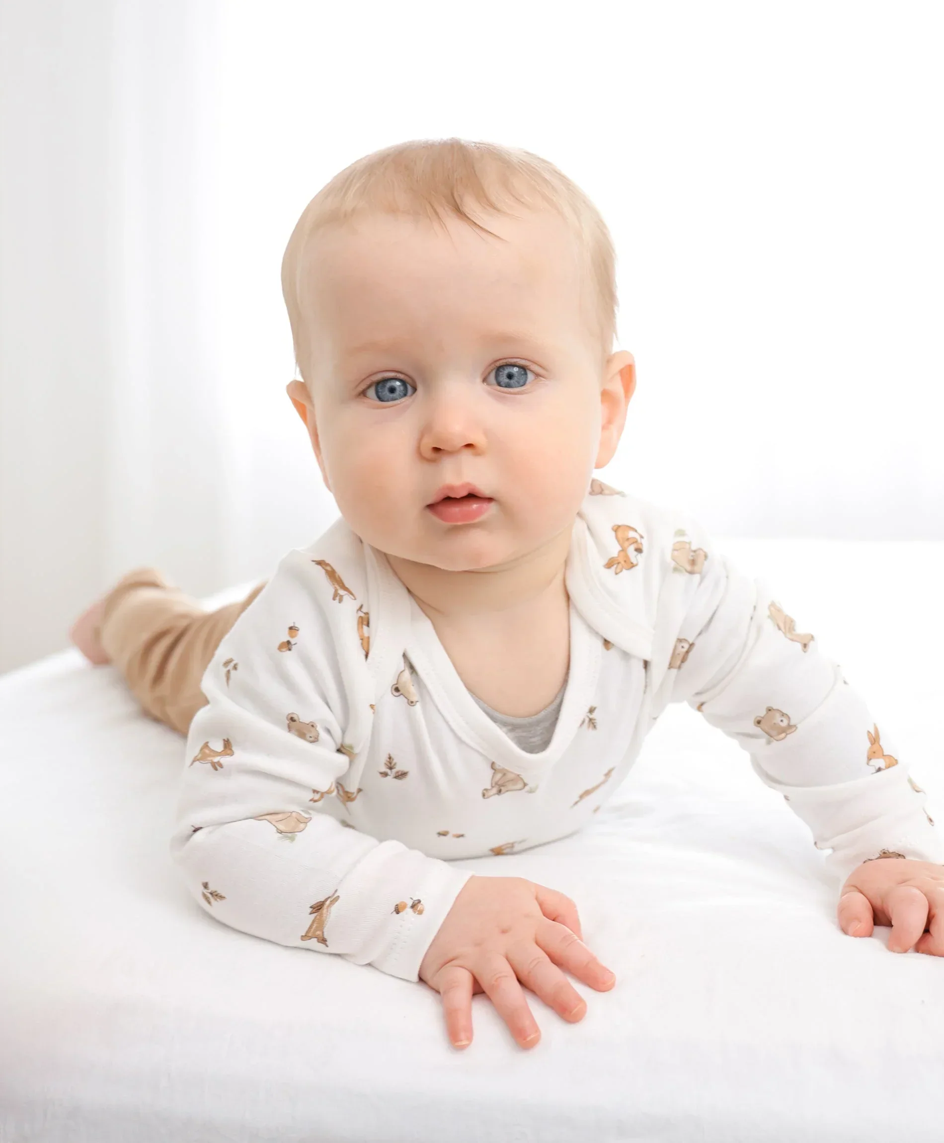Organic Cotton Baby Long Sleeve Bodysuit - Bear & Bunny - Image 7
