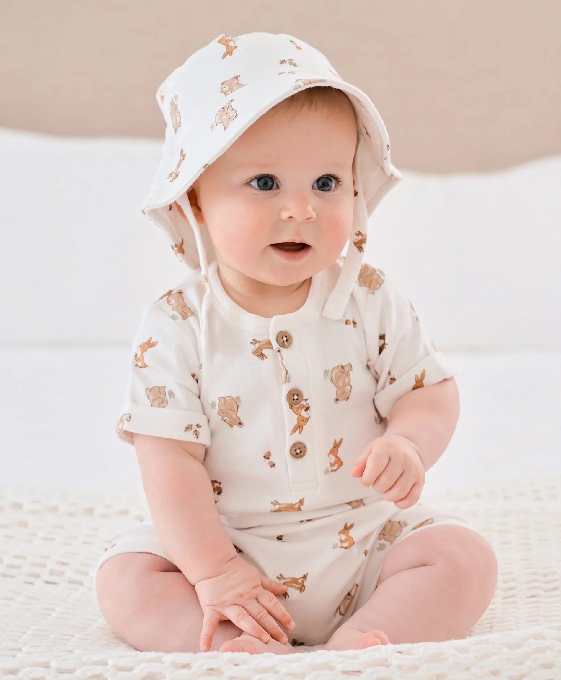 Organic Cotton Romper - Bear & Bunny - Image 9