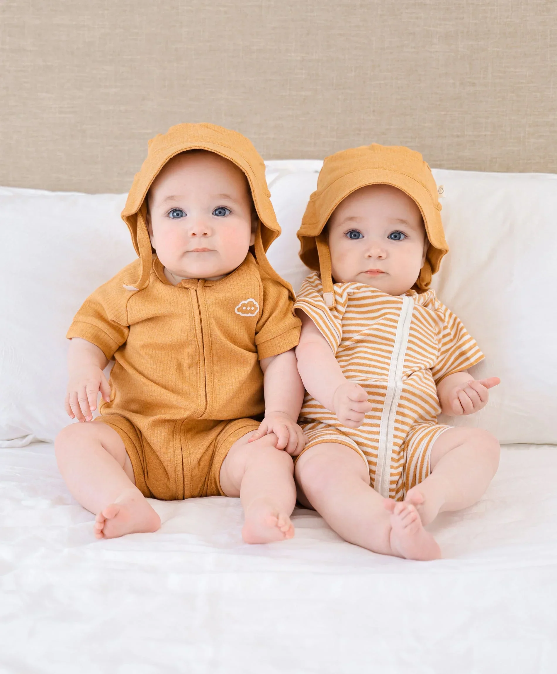 Organic Cotton Bucket Sun Hat - Heather Caramel - Image 5
