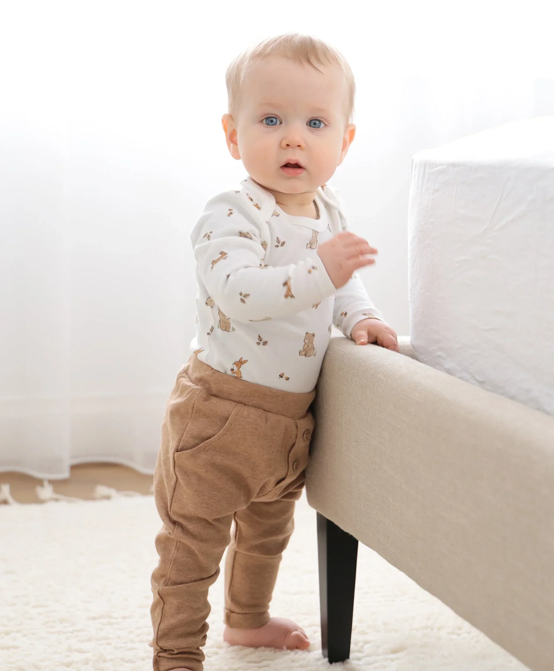Organic Cotton Track Pants - Brown - Image 3