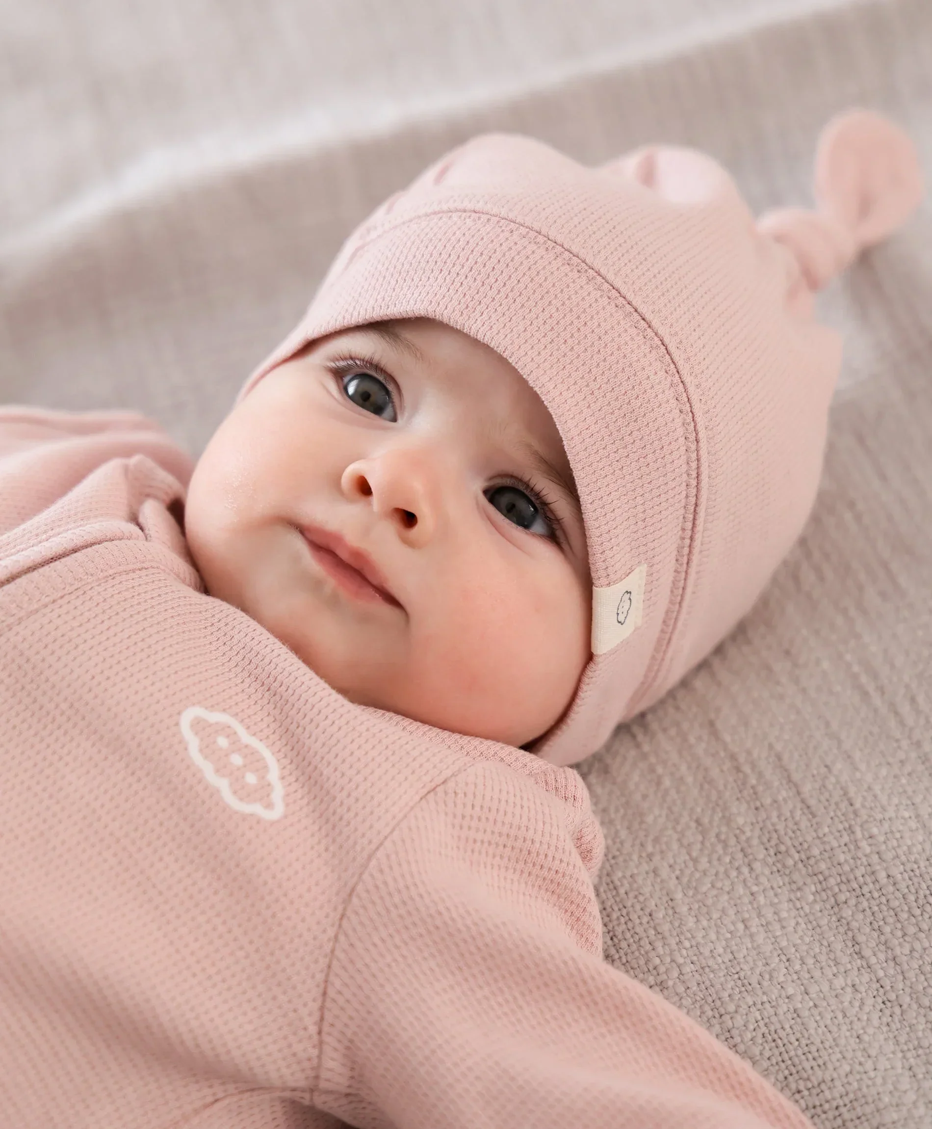 Organic Cotton Waffle Beanie - Lavender - Image 3