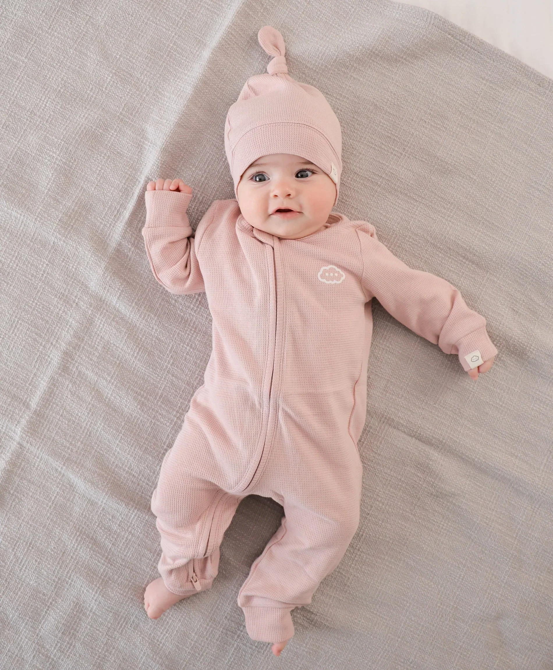 Organic Cotton Waffle Beanie - Lavender - Image 4