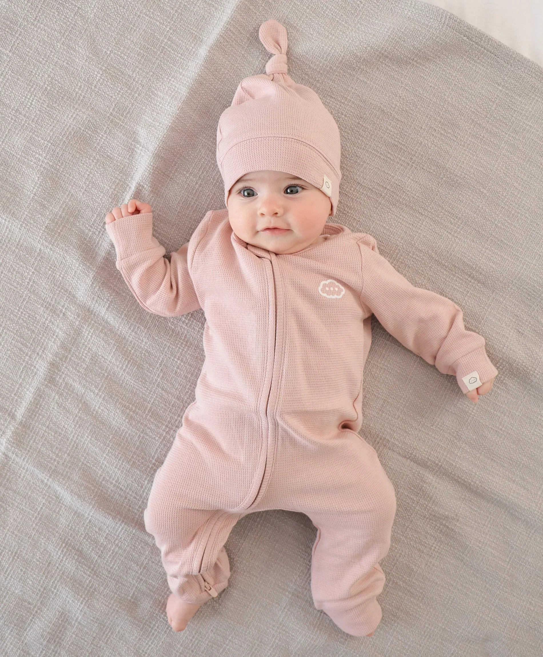Organic Cotton Waffle Beanie - Lavender - Image 5