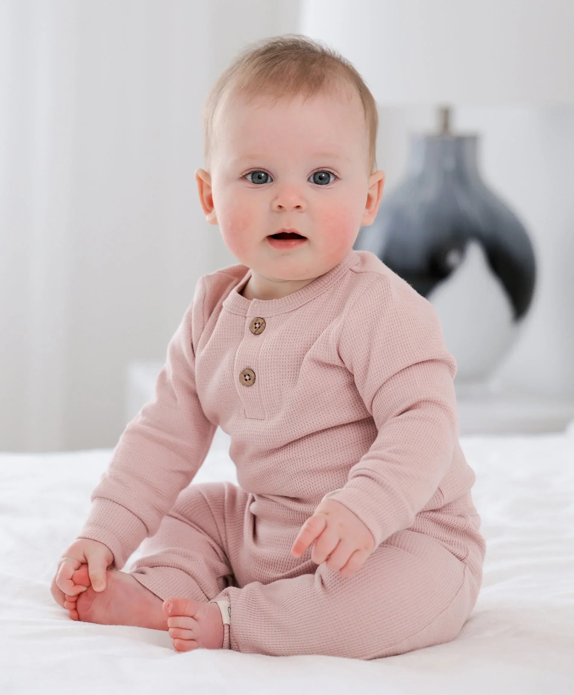 Organic Cotton Waffle Leggings - Lavender - Image 3
